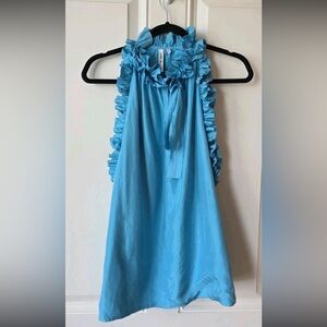 Robbi & Nikki by Robert Rodriguez Sky Blue Ruffle Top